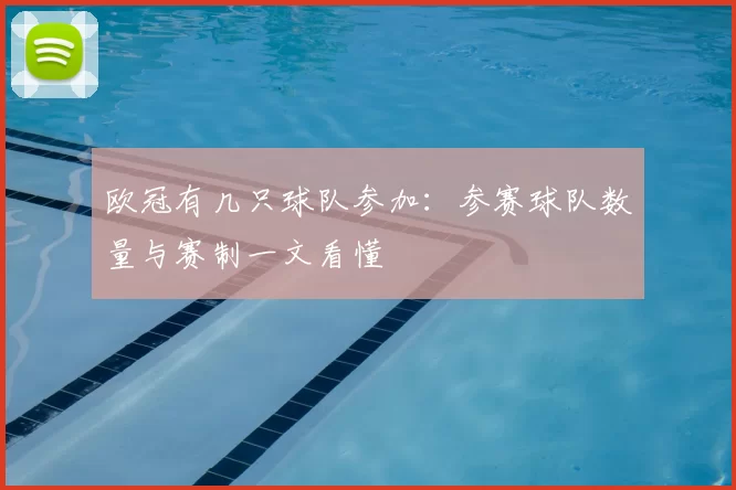 欧冠有几只球队参加：参赛球队数量与赛制一文看懂