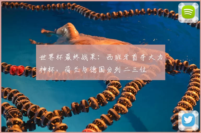 世界杯最终战果:西班牙首夺大力神杯,荷兰与德国分列二三位